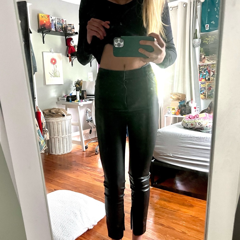 Very flattering Zara leather pants